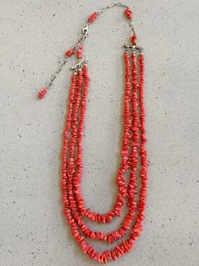 Multistrand Italian Red Coral Necklace CAPRI (NEW CONDITION)